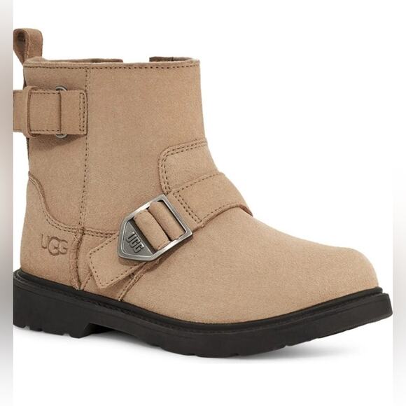 Ugg Ashton Weather Girls Tan Suede Boots Size 3 NWT - Picture 1 of 12